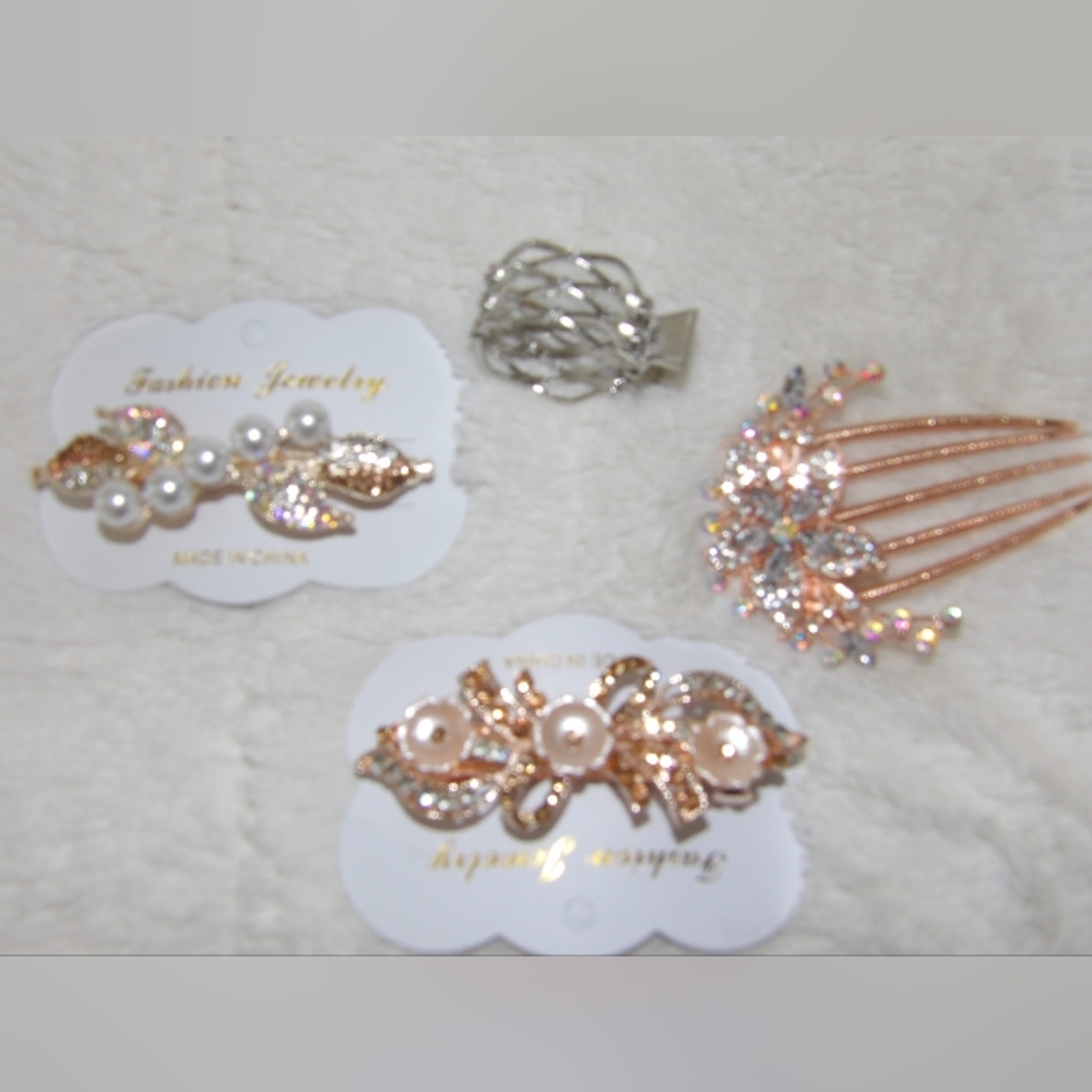 Women Lady #4. crystal hair clips rhinestone hairpin bridal accessories